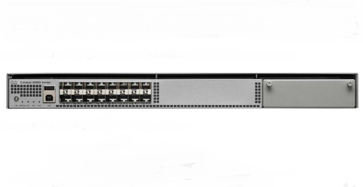 Коммутатор Cisco Catalyst 4500-X 16 Port 10G IP Base, Back-to-Front, No P/S WS-C4500X-F-16SFP-01