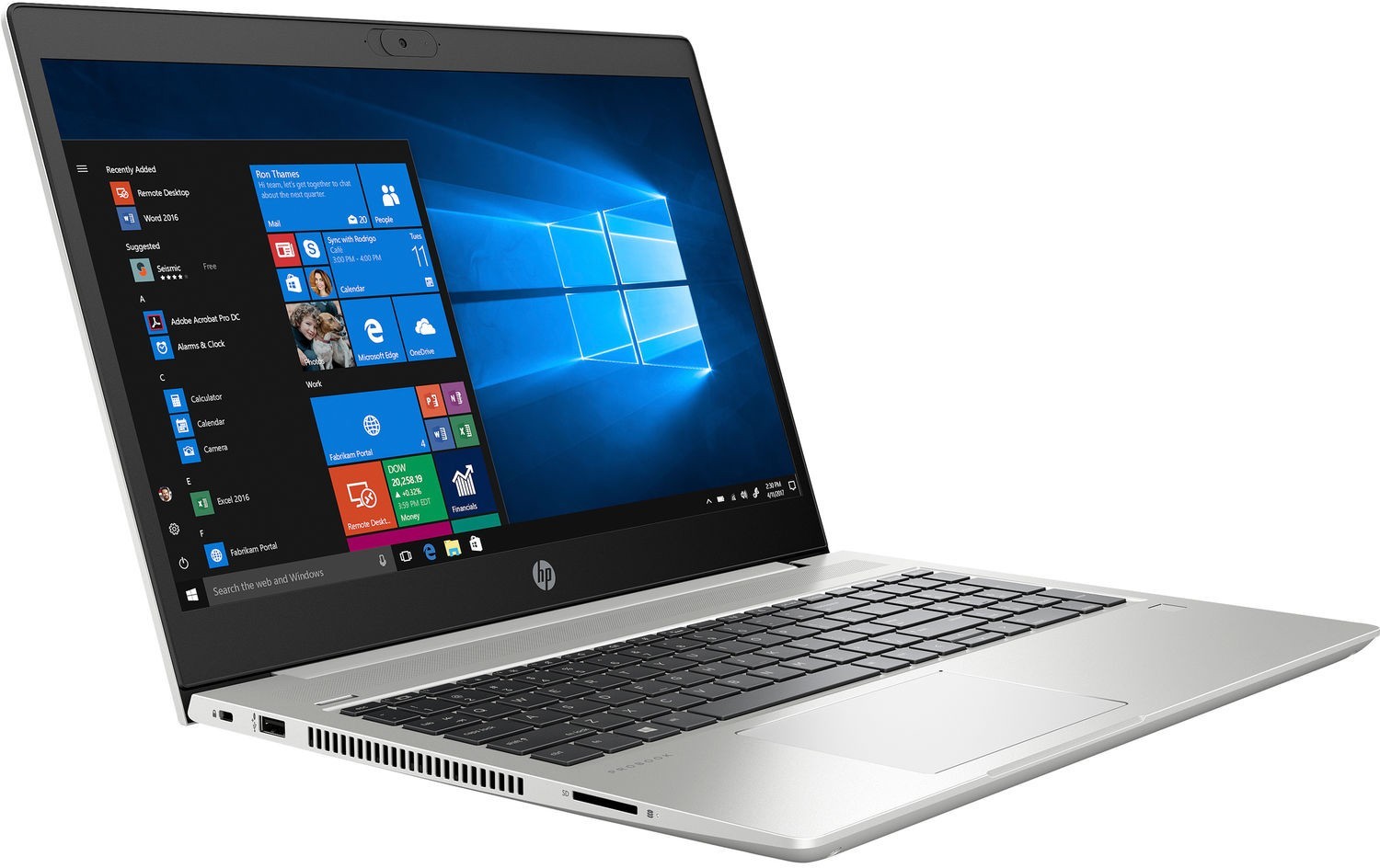 Ноутбук HP ProBook 455 G7 AMD Ryzen 5 4500U/16Gb/SSD512Gb/AMD Radeon/15.6" UWVA/FHD (1920×1080)/Windows 10 Professional 64/silver/WiFi/BT/Cam-39405