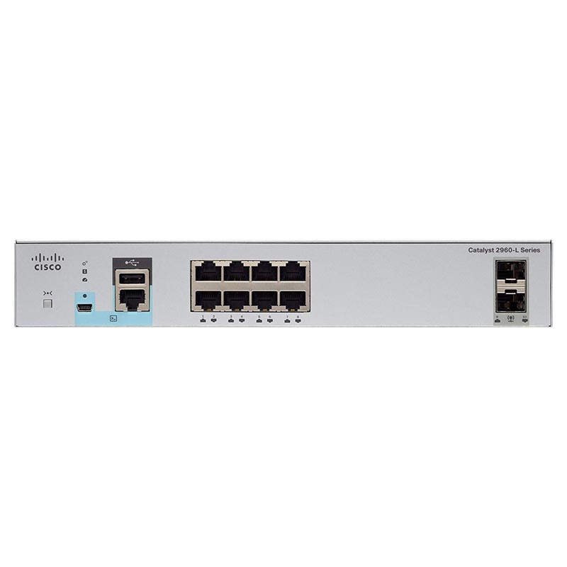 Коммутатор Cisco Catalyst 2960L 8 port GigE, 2 x 1G SFP, LAN Lite WS-C2960L-8TS-LL