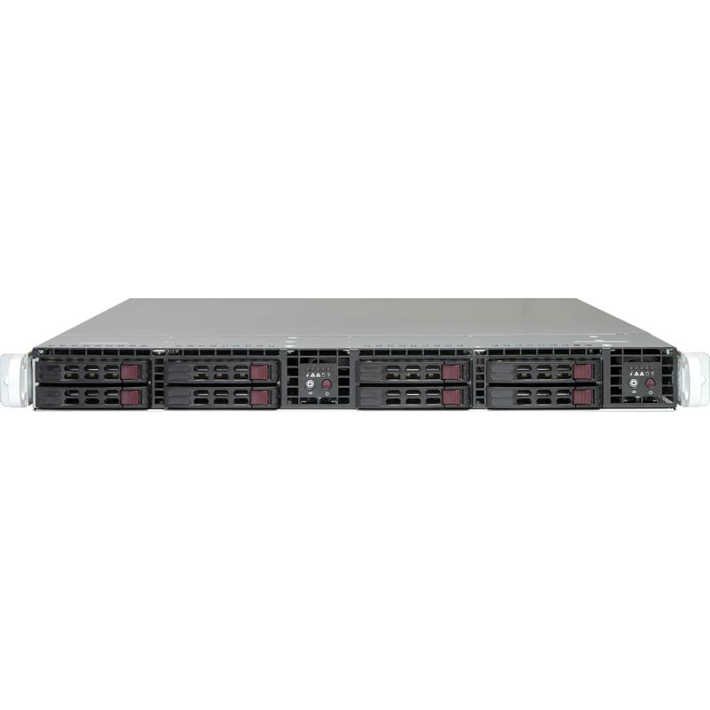 Сервер Supermicro SYS-1028TR-T - 1U, 2x(2xLGA2011-r3, Intel®C612, 8xDDR4, 4x2.5" HDD, 2xGbE, IPMI) 1000W