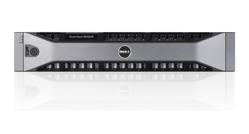 Система хранения данных Dell PV MD3820i x24 2.5 2X10 iSCSI 2x600W PNBD 3Y 4G Cache (210-ACCP-22)