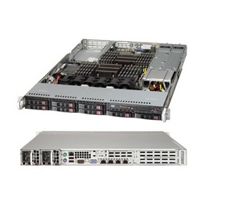 Сервер Supermicro SYS-1027R-WRF - 1U, 2x700W, 2xLGA2011, Intel®C602, 16xDDR3, 8xHDD 2.5", 2xGbE, IPMI