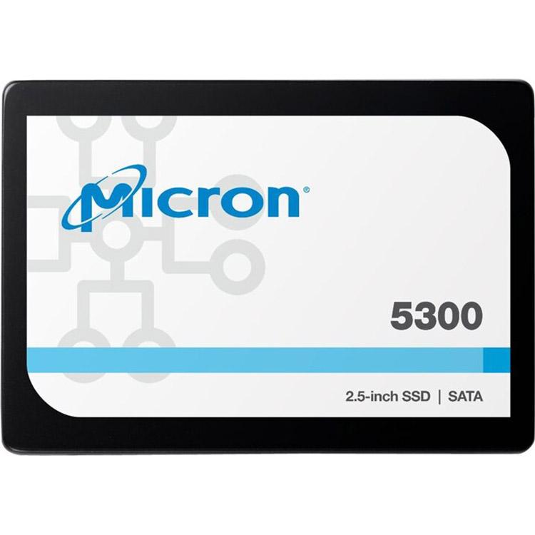 Накопитель Micron SSD 5300 MAX, 480GB, 2.5" 7mm, SATA3, 3D TLC, R/W 540/460MB/s, IOPs 95 000/60 000, TBW 4380, DWPD 5 (12 мес.) MTFDDAK480TDT-1AW1ZABYY