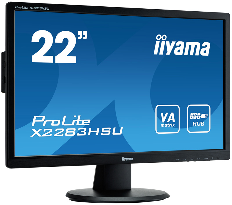 Монитор Iiyama 21.5" X2283HSU-B1DP черный VA LED 5ms 16:9 DVI M/M матовая 250cd 178гр/178гр 1920x1080 D-Sub DisplayPort FHD USB 2.8кг