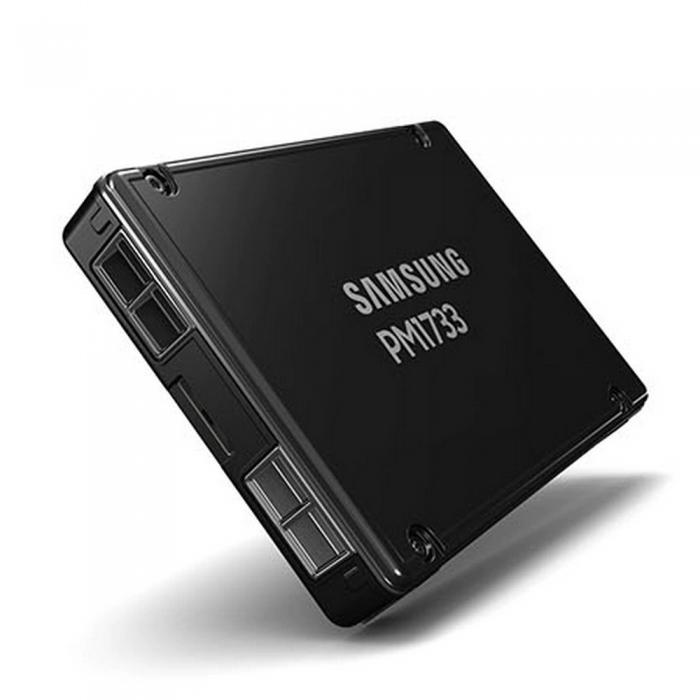 Накопитель SSD Samsung MZWLJ3T8HBLS-00007 2.5 U.2, 3840GB, Enterprise PM1733, 7000/3800 MB/s, 1500k/135k IOPS, NVME Gen 4, 1DWPD (5Y)