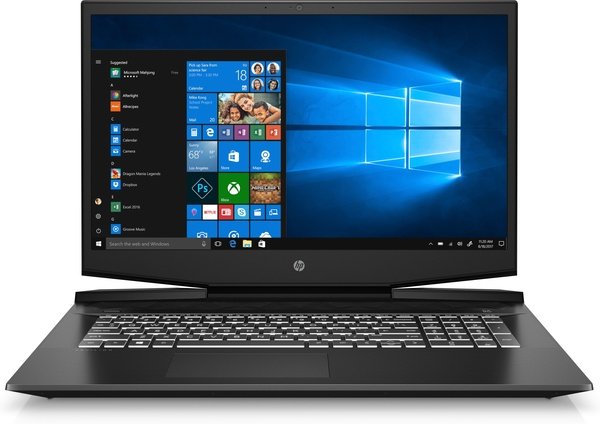 Ноутбук HP Pavilion Gaming 17-cd1065ur Core i7 10750H/16Gb/1Tb/SSD512Gb/NVIDIA GeForce RTX 2060 MAX Q 6Gb/17.3"/IPS/FHD (1920×1080)/Windows 10/black/green/WiFi/BT/Cam