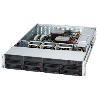Корпус для сервера Supermicro SuperChassis 2U 825TQ-R740LPB/ no HDD(8)LFF/ 7xLP/ 2x740W Platinum(12" x 13", 13.68" x 13", 12" x 10")E-ATX, ATX/ Backpl