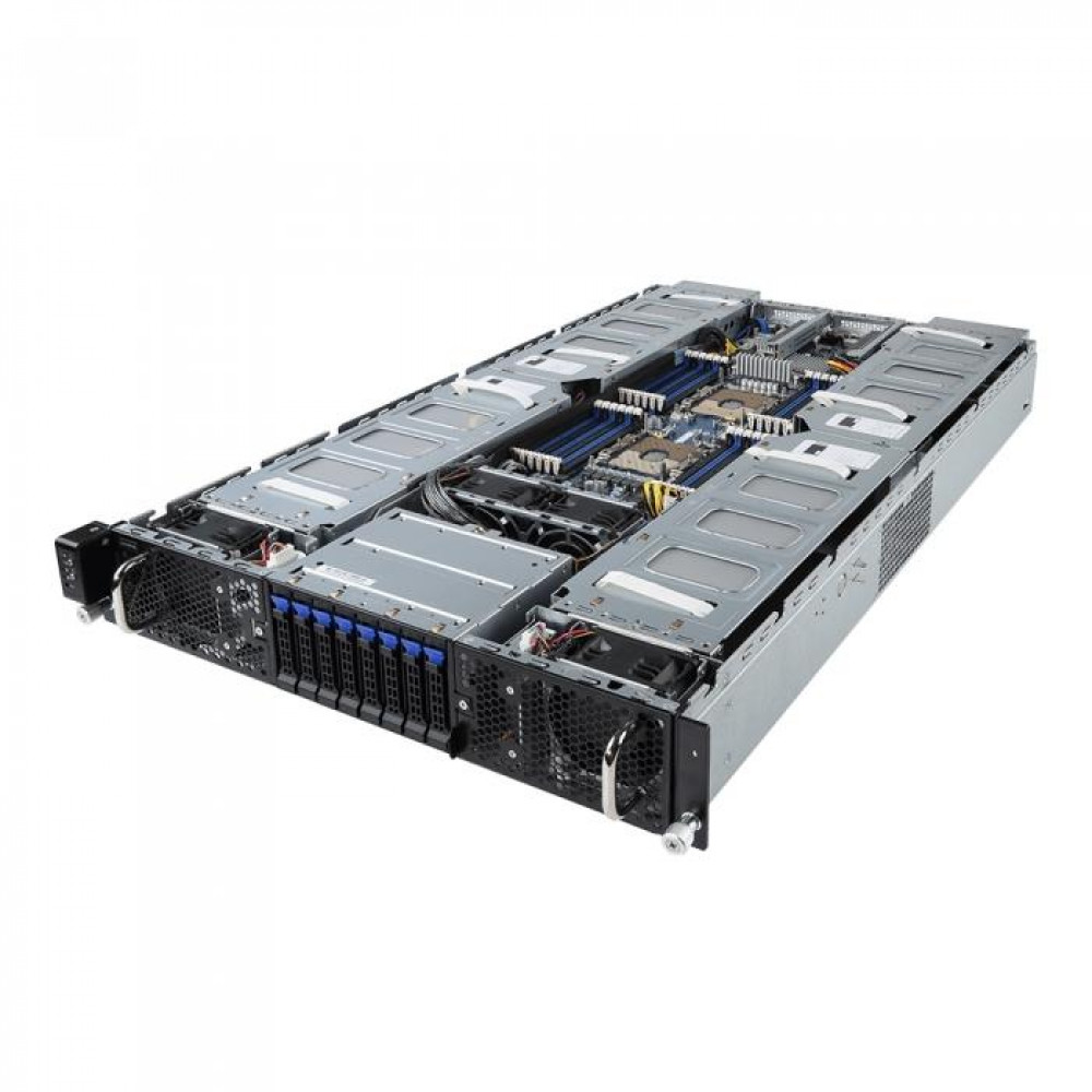Серверная платформа Gigabyte G291-280 (rev. 100) 2*LGA3647, C621, 24*DDR4(2933), 8*2.5" HS HDD/SSD RAID, 8*PCIE, 2*10Glan, Mlan, 2*USB 3.0, COM, VGA, 2*2200W (6NG291280MR-00-xxx) (263171)-41115