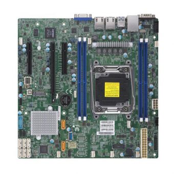 Материнская плата Supermicro Intel C422, LGA2066, Процессоры Xeon, Maximum number of CPUs 1, MicroATX, 2xPCI-Express 3.0  8x, 1xPCI-Express 3.0 16x, 1 MBD-X11SRM-F-O