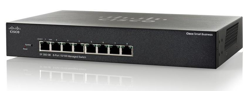 Коммутатор Cisco SF300-08 8-port 10/100 Managed Switch
