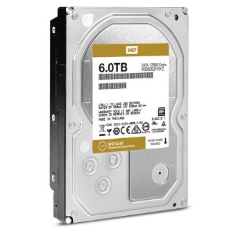 Жесткий диск Western Digital HDD SATA-III 6000Gb GOLD WD6002FRYZ, 7200rpm, 128MB buffer, 3.5