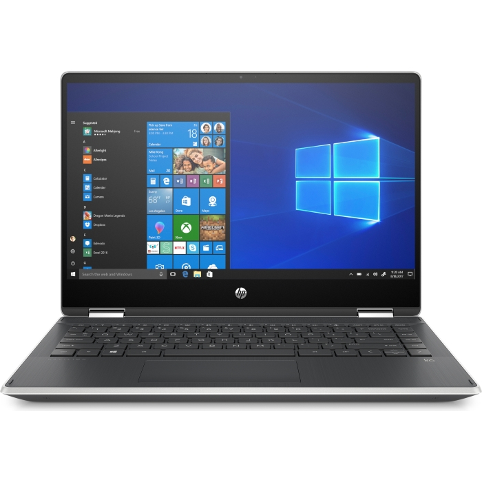 Ноутбук HP 14-dk0000ur A6 9225/4Gb/SSD128Gb/AMD Radeon R4/14"/IPS/FHD (1920x1080)/Free DOS/silver/black/WiFi/BT/Cam
