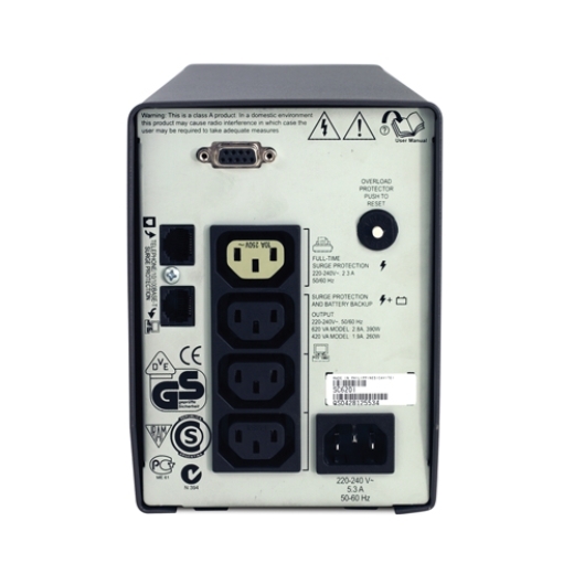 ИБП APC Smart-UPS 620VA/390W, 230V, Line-Interactive, Data line surge protection, Hot Swap User Replaceable Batteries, PowerChute-12327