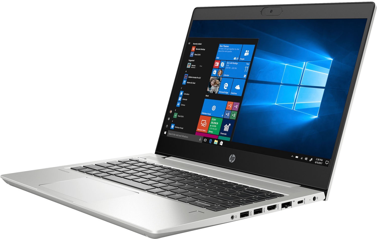 Ноутбук HP ProBook 445 G7 AMD Ryzen 5 4500U/8Gb/SSD256Gb/14" UWVA/FHD/Windows 10 Professional 64/silver/WiFi/BT-39419