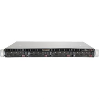 Сервер Supermicro SYS-6018R-MTR - 1U, 2x400W, 2xLGA2011-R3, iC612, 8xDDR4, 4x3.5" HDD, 2xGbE, IPMI