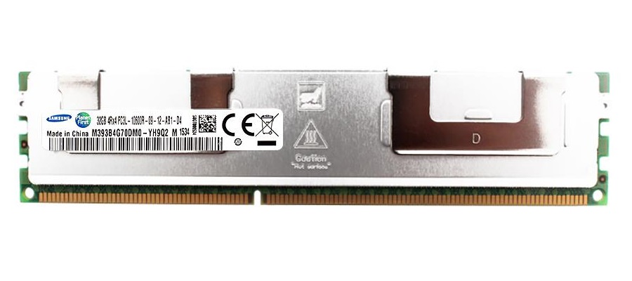 Оперативная память Samsung Original DDR-III 32GB RDIMM (PC3-10600) 1333MHz ECC Reg 1.35V (M393B4G70DM0-YH9Q2)