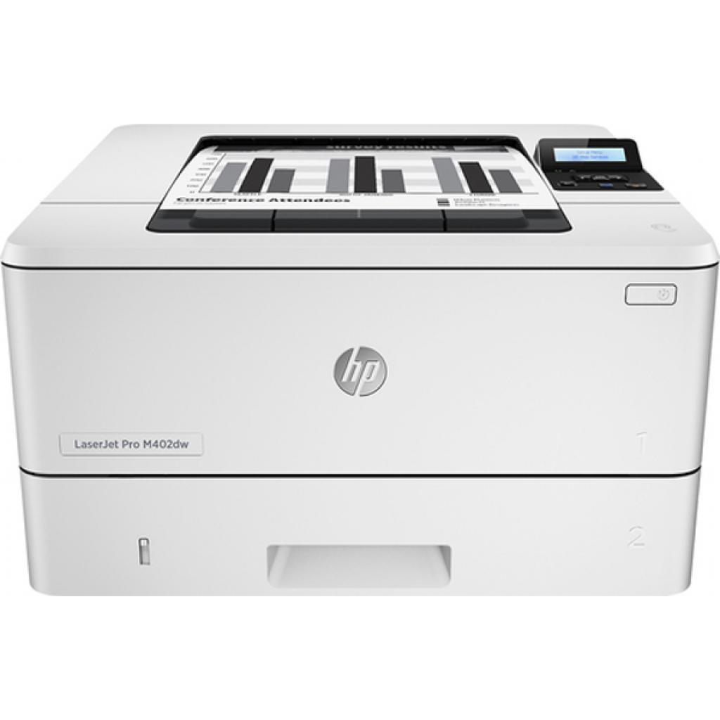 Принтер HP LaserJet Pro M402dw (A4, 1200dpi, 38ppm, 128Mb, 2tray 100+250, Duplex, USB2.0/GigEth/Wi-Fi, PS3 em., 1y warr)