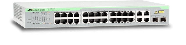 Allied telesis 24 Port Fast Ethernet WebSmart Switch with 4 uplink ports (2 x 10/100/1000T and 2 x SFP-10/100/1000T Combo ports)