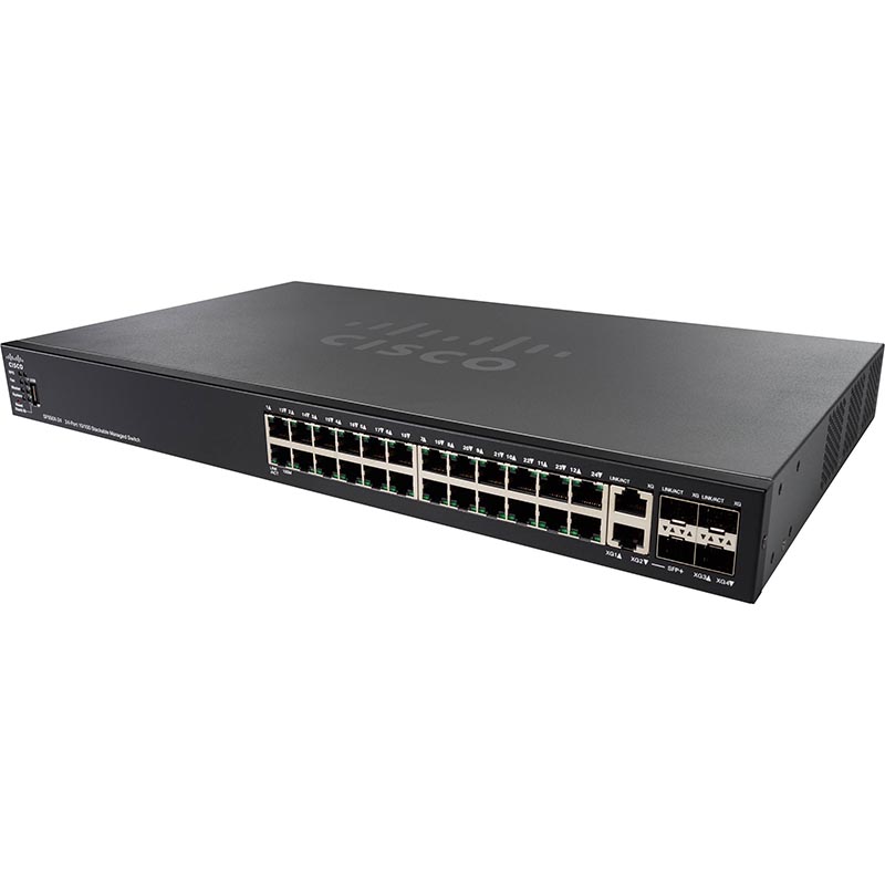 Коммутатор Cisco SF550X-24 24-port 10/100  Stackable Switch