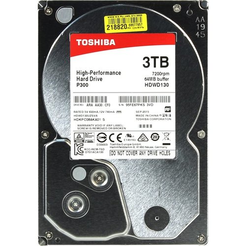 Жесткий диск Toshiba HDD 3000Гб 3.5" SATA III HDWD130UZSVA