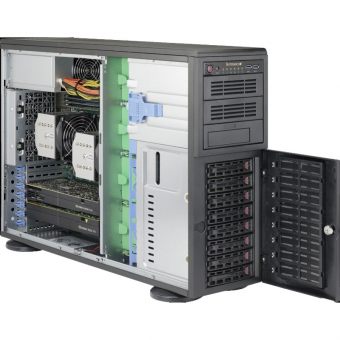 Сервер Supermicro SYS-7048A-T - Tower/4U, 1200W, 2xLGA2011-R3, iC612, 16xDDR4, 8x3.5"HDD, 2xGbE, Audio