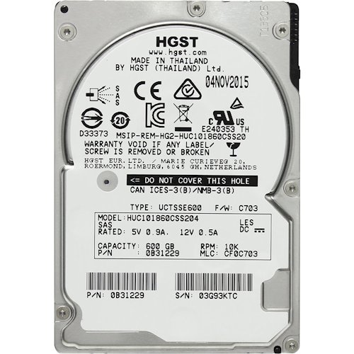 Жесткий диск Western Digital SAS2.5" 600GB 10000RPM 128MB C10K1800 0B31229 WD