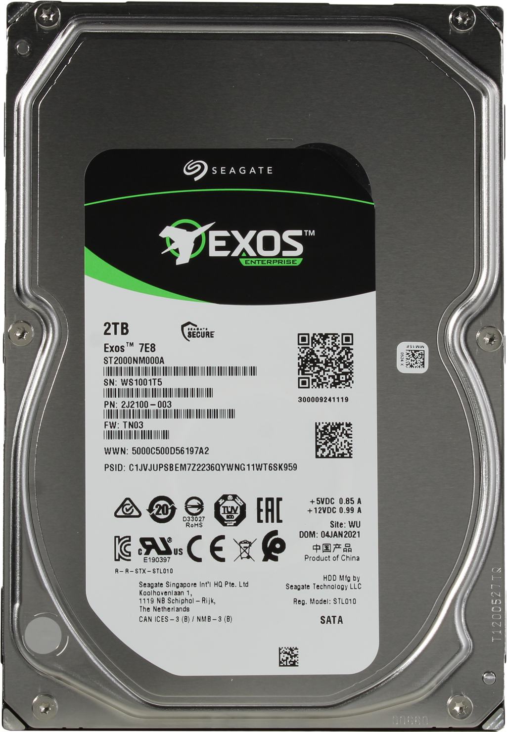 Жесткий диск Seagate Exos 7E8 2TB SATA/256MB ST2000NM000A ST2000NM000A (015677) {20}