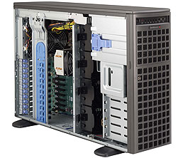 Сервер Supermicro SYS-7047R-TXRF - Twr/4U, 2x1280W, 2xLGA2011, iC602, 16xDDR3, 8x3.5"HDD, 2x1GbE, IPMI