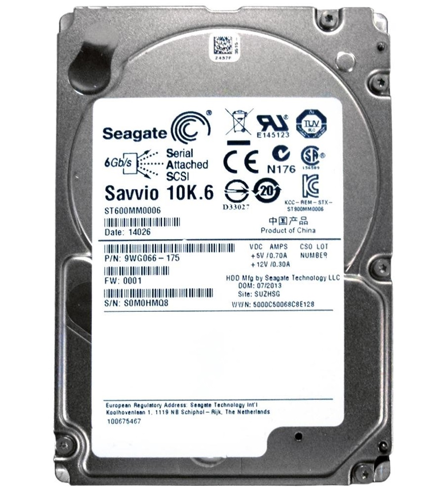 Жесткий диск Seagate HDD SAS 2.5" Seagate 600Gb, ST600MM0006, Savvio 10K.6, 10000 rpm, 64Mb buffer