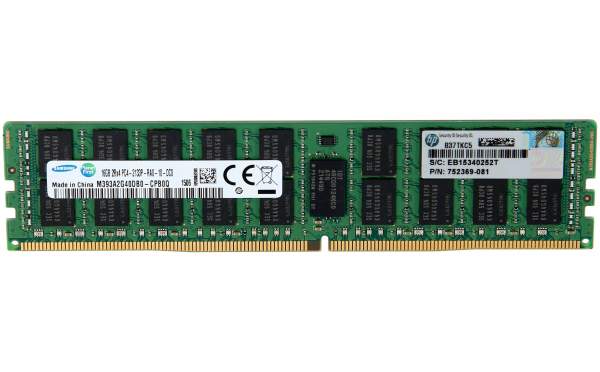 Оперативная память HPE 16GB (1x16GB) 2Rx4 PC4-2133P-R DDR4 Registered Memory Kit for Gen9
