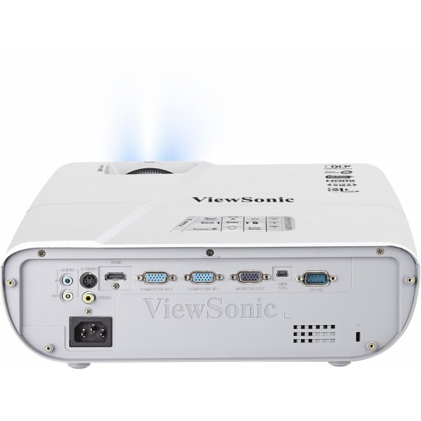 Проектор ViewSonic PJD5353LS DLP, XGA 1024x768, 3000Lm, 22000:1, 2*VGA, HDMI, mini-USB, 2W speaker, Short-throw, Lamp life 10000h, Noise 27dB (Eco), 2-26501
