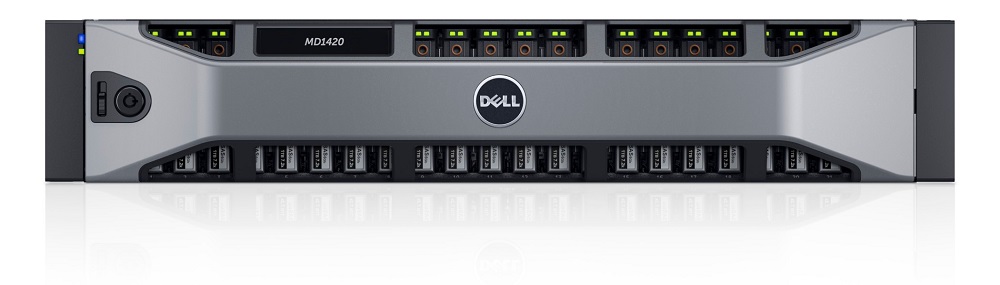 Система хранения данных Dell Storage MD1420 SAS 24xSFF Dual EMM/2x1.2TB 10k/ UpTo24SFF/ 2x600W RPS/ 2xCable SAS HD-Mini 2m/ Bezel/ Static ReadyRails I