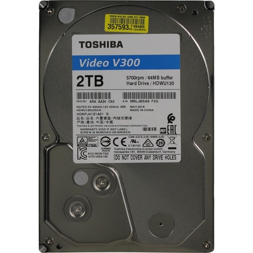 Жесткий диск Toshiba HDD 3.5" 2000 GB HDWU120UZSVA