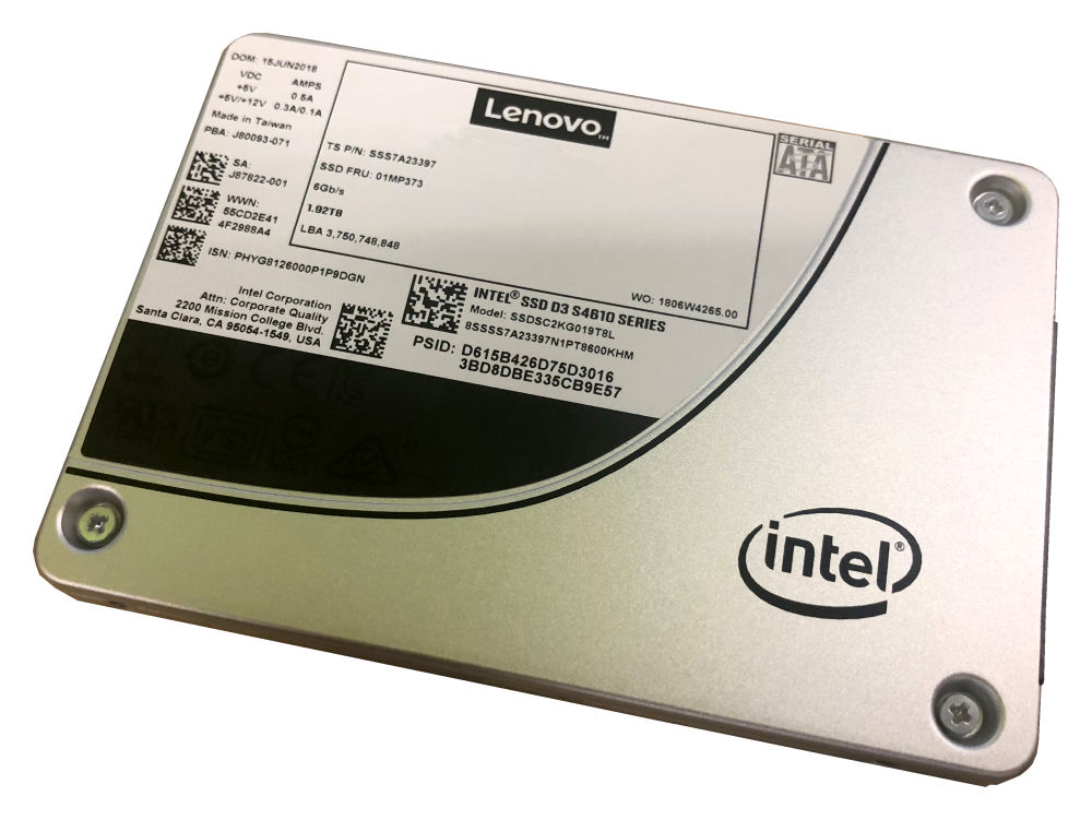 Накопитель Lenovo ThinkSystem 3.5" Intel S4610 1.92TB Mainstream SATA 6Gb Hot Swap SSD 4XB7A13642