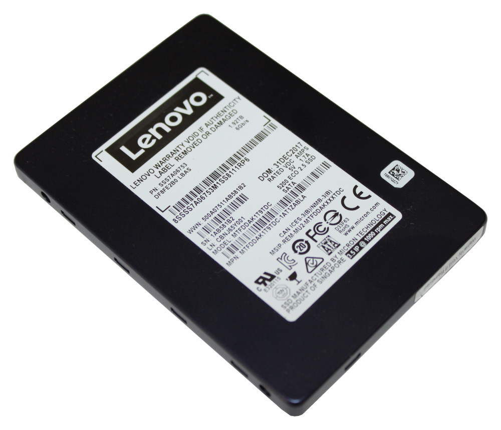 Накопитель Lenovo ThinkSystem 3.5" 5200 1.92TB Entry SATA 6Gb Hot Swap SSD