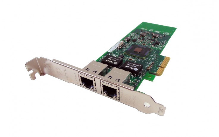 Сетевой адаптер Dell Intel PRO Dual Port PCI-e 10/100/1000 Gigabyte Network Card (б/у) SM-LAN-BU-006