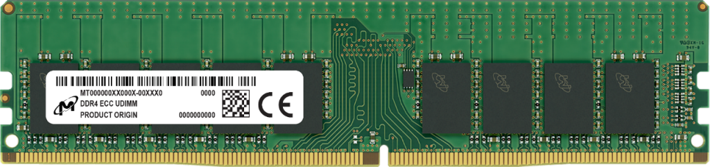 Оперативная память Micron 16GB  DDR4 2666 DIMM Server Memory MTA18ASF2G72AZ-2G6E2 ECC, CL19, 1.2V, 2Rx8, RTL