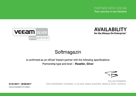 ООО Софтмагазин Трейд (Softmagazin.ru) - Veeam Cloud Provider Silver