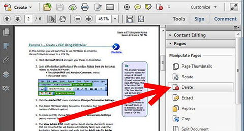 Как удалить страницу в Адобе Акробат