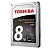 Жесткий диск Toshiba HDD 8000Гб 3.5" SATA III HDWF180UZSVA